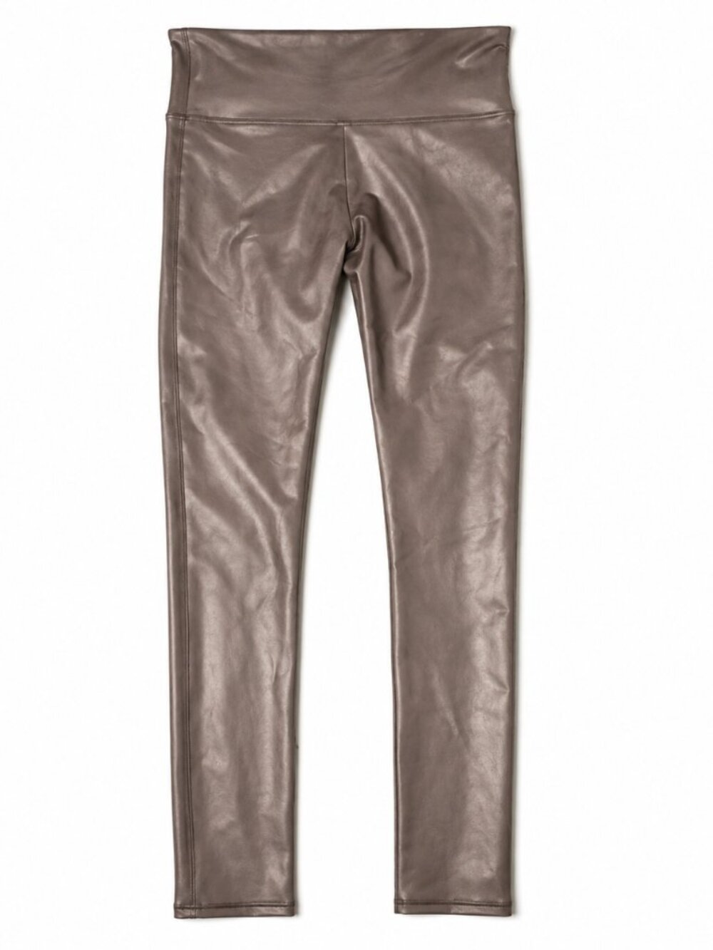 Brown Faux Leather Spanx Leggings Size Medium